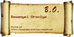 Besenyei Orsolya névjegykártya