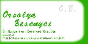 orsolya besenyei business card